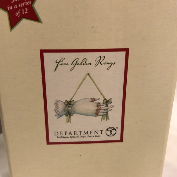 Dept 56 12 Days of Christmas 5 Gold Rings - Picture 4 of 6
